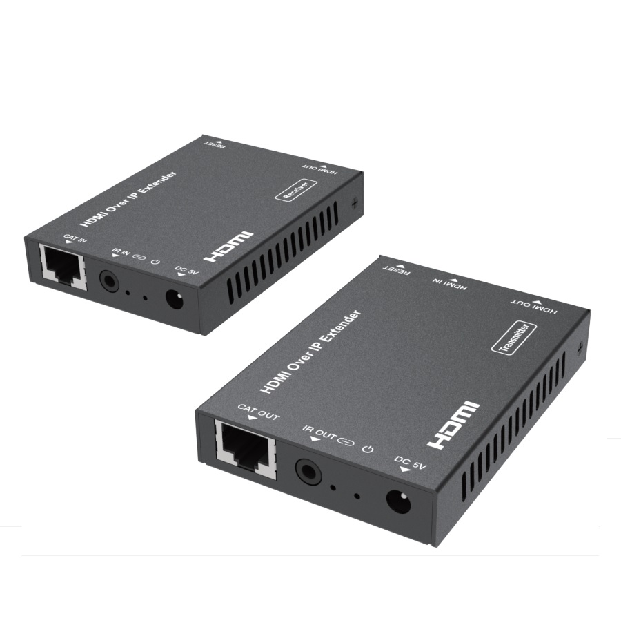 افزایش H.265 HDMI 1.4b روی کابل شبکه تا 150 متر + ریموت + (TCP/IP) فرانت