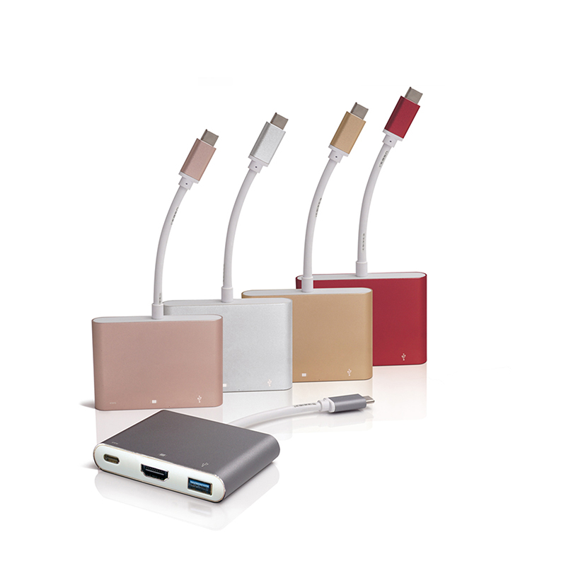 تبدیل Type C به HDMI+USB+PD لیمستون