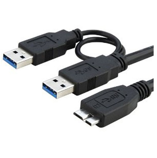 کابل USB 3.0 Micro B هارد با شارژر فرانت 1 متری
