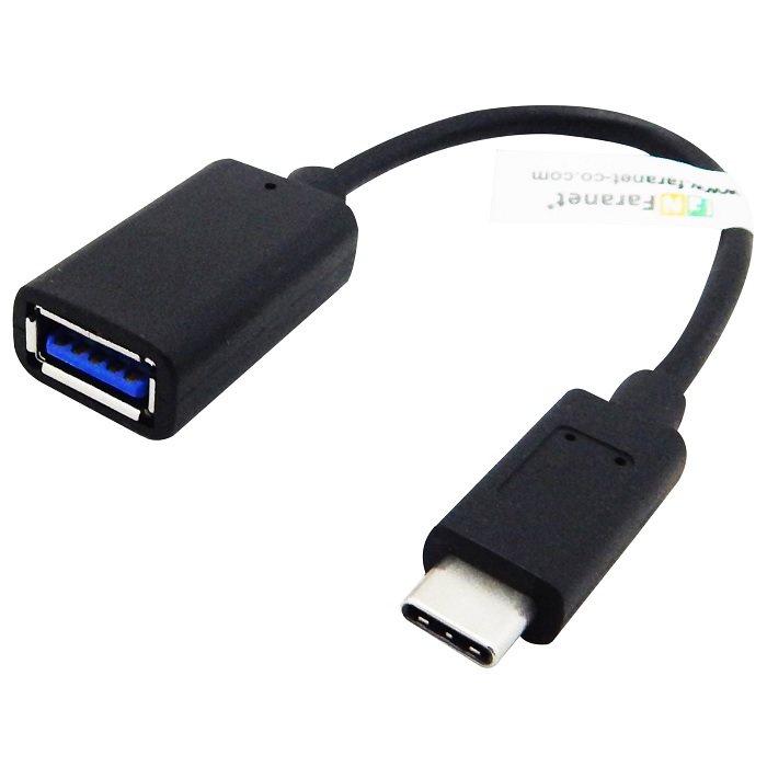 کابل OTG Type C نر به USB 3.1 ماده فرانت 15 سانتی متری