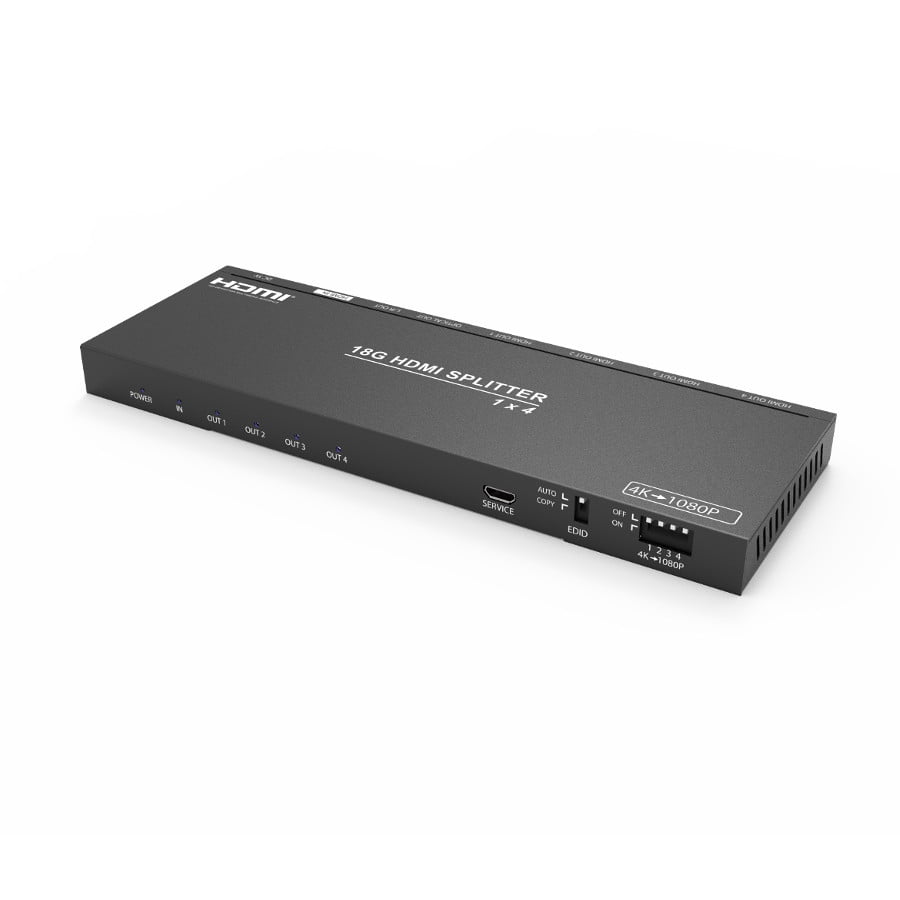 اسپلیتر 4 پورت HDMI 2.0 با خروجی صدای مجزا فرانت